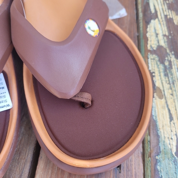 Hawaiian Jellys Ultra Comfort Brown Lava Unisex Flip Flop Sandal Sz 11 - Picture 5 of 8